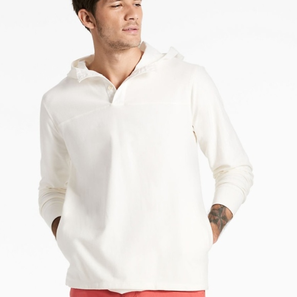 New Lucky Brand Woven Mix Popover/Hoodie